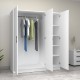 Ντουλάπα ρούχων Victoria Megapap τρίφυλλη χρώμα λευκό 150x60x181εκ. Ντουλάπα ρούχων Victoria Megapap τρίφυλλη χρώμα λευκό 150x60x181εκ.