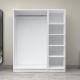 Ντουλάπα ρούχων Victoria Megapap τρίφυλλη χρώμα λευκό 150x60x181εκ. Ντουλάπα ρούχων Victoria Megapap τρίφυλλη χρώμα λευκό 150x60x181εκ.