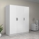 Ντουλάπα ρούχων Victoria Megapap τρίφυλλη χρώμα λευκό 150x60x181εκ. Ντουλάπα ρούχων Victoria Megapap τρίφυλλη χρώμα λευκό 150x60x181εκ.