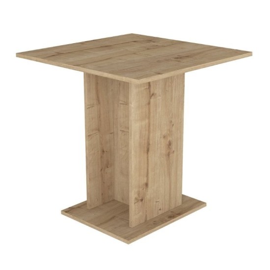 Σετ τραπεζαρία 5τμχ Allos - Viva Megapap χρώμα sapphire oak - λευκό 75x75x77εκ.