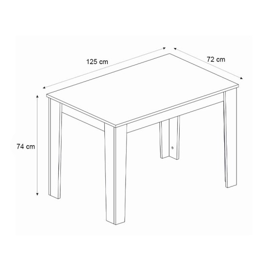 Σετ τραπεζαρία 5τμχ Darlen - Alma Megapap χρώμα λευκό - γκρι 125x72x74εκ. Σετ τραπεζαρία 5τμχ Darlen - Alma Megapap χρώμα λευκό - γκρι 125x72x74εκ.