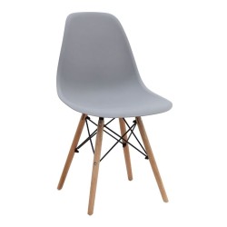 Σετ τραπεζαρία 5τμχ Darlen - Nova Megapap χρώμα sencron black - γκρι 125x72x74εκ.