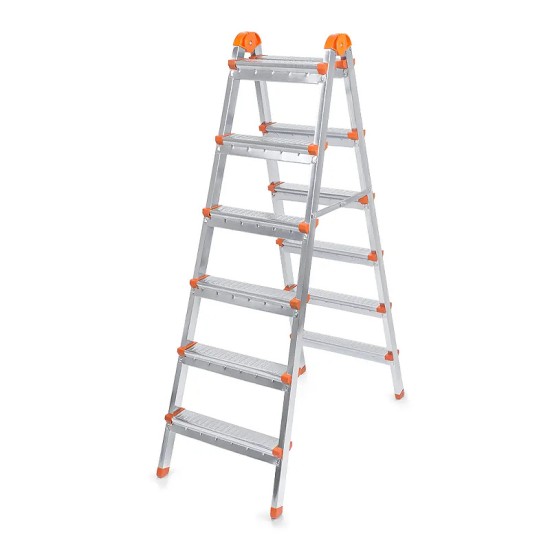 Σκάλα Double Step Perilla μεταλλική 6+6 σκαλοπάτια 137εκ. Σκάλα Double Step Perilla μεταλλική 6+6 σκαλοπάτια 137εκ.