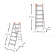 Σκάλα Double Step Perilla μεταλλική 6+6 σκαλοπάτια 137εκ. Σκάλα Double Step Perilla μεταλλική 6+6 σκαλοπάτια 137εκ.