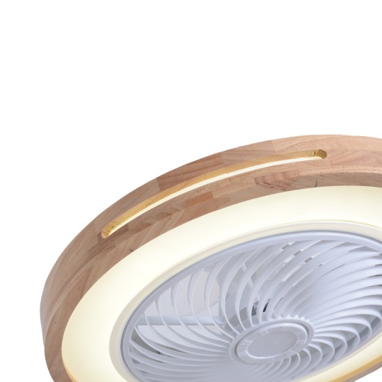 it-Lighting Zephyr Ανεμιστήρας Οροφής LED με App Control & 3CCT | Wood & Λευκό  (101000940)