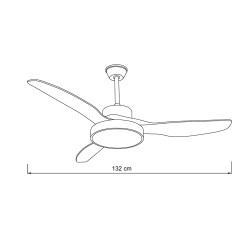 it-Lighting Nitinat Ανεμιστήρας Οροφής με LED 25W, DC Μοτέρ & Smart App - Total White (102000290)