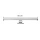 InLight Επιτοίχιο φωτιστικό LED 15W 4000K από πλαστικό σε χρώμιο απόχρωση D:60cm (1043-Α)
