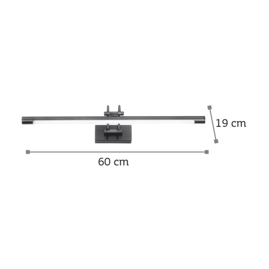 InLight Επιτοίχιο φωτιστικό LED 12W 3000K από οξυντέ μέταλλο και ακρυλικό D:60cm (1044-Α-Οξυντέ)