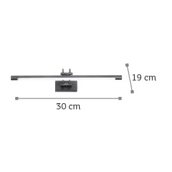 InLight Επιτοίχιο φωτιστικό LED 4W 3000K από λευκό μέταλλο και ακρυλικό D:30cm (1044-Γ-Λευκό)