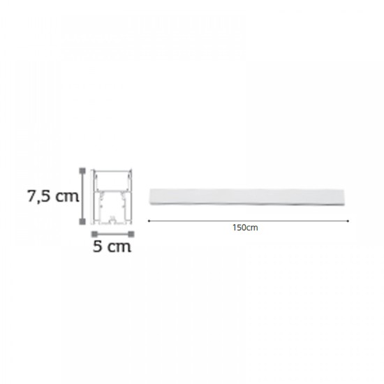 InLight Κρεμαστό φωτιστικό LED 50W 3CCT (By Switch) από αλουμίνιο σε λευκή απόχρωση D:150cm (6072-150-WH) InLight Κρεμαστό φωτιστικό LED 50W 3CCT (By Switch) από αλουμίνιο σε λευκή απόχρωση D:150cm (6072-150-WH)