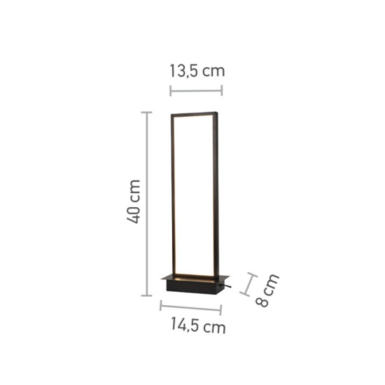 InLight Επιτραπέζιο φωτιστικό LED 16W 3000K από αλουμίνιο σε μαύρη απόχρωση D:40cm (3020) InLight Επιτραπέζιο φωτιστικό LED 16W 3000K από αλουμίνιο σε μαύρη απόχρωση D:40cm (3020)