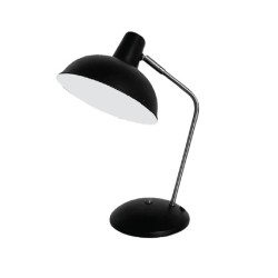 InLight Επιτραπέζιο φωτιστικό από μαύρο μέταλλο 1XE27 D:38cm (3051-Black)
