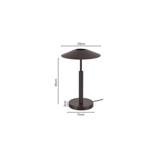 Inlight Επιτραπέζιο φωτιστικό σε μαύρο χρώμα LED 10W D:28x45cm (3063-Black) Inlight Επιτραπέζιο φωτιστικό σε μαύρο χρώμα LED 10W D:28x45cm (3063-Black)