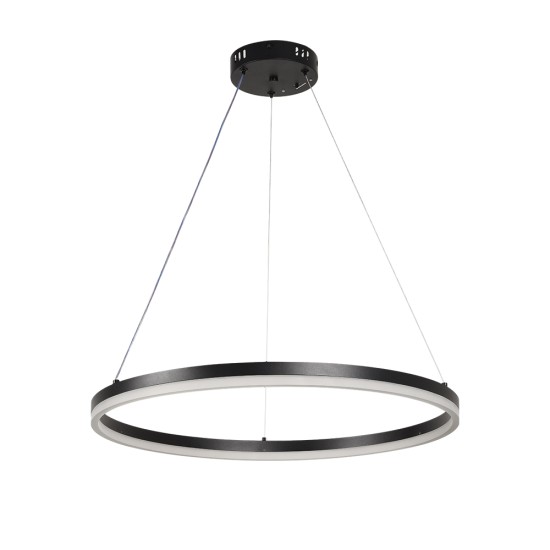 InLight Κρεμαστό φωτιστικό LED 45W 3CCT (by switch on base) D:60cm (6095-C-Black) InLight Κρεμαστό φωτιστικό LED 45W 3CCT (by switch on base) D:60cm (6095-C-Black)