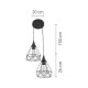 InLight Κρεμαστό φωτιστικό από μαύρο μέταλλο 2XE27 D:20cm (4024-2-BL-ROSETTE) InLight Κρεμαστό φωτιστικό από μαύρο μέταλλο 2XE27 D:20cm (4024-2-BL-ROSETTE)
