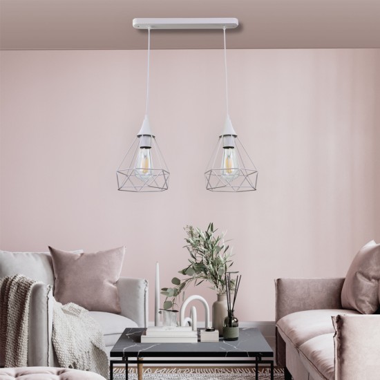 InLight Κρεμαστό φωτιστικό από μαύρο μέταλλο 2XE27 D:40cm (4024-2-BL-RAIL) InLight Κρεμαστό φωτιστικό από μαύρο μέταλλο 2XE27 D:40cm (4024-2-BL-RAIL)