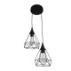 InLight Κρεμαστό φωτιστικό από μαύρο μέταλλο 2XE27 D:20cm (4024-2-BL-ROSETTE) InLight Κρεμαστό φωτιστικό από μαύρο μέταλλο 2XE27 D:20cm (4024-2-BL-ROSETTE)