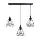 InLight Κρεμαστό φωτιστικό από μαύρο μέταλλο 3XE27 D:60cm (4024-3-BL-RAIL) InLight Κρεμαστό φωτιστικό από μαύρο μέταλλο 3XE27 D:60cm (4024-3-BL-RAIL)