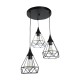 InLight Κρεμαστό φωτιστικό από μαύρο μέταλλο 3XE27 D: 30cm (4024-3-BL-ROSETTE) InLight Κρεμαστό φωτιστικό από μαύρο μέταλλο 3XE27 D: 30cm (4024-3-BL-ROSETTE)