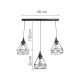 InLight Κρεμαστό φωτιστικό από μαύρο μέταλλο 3XE27 D:60cm (4024-3-BL-RAIL) InLight Κρεμαστό φωτιστικό από μαύρο μέταλλο 3XE27 D:60cm (4024-3-BL-RAIL)