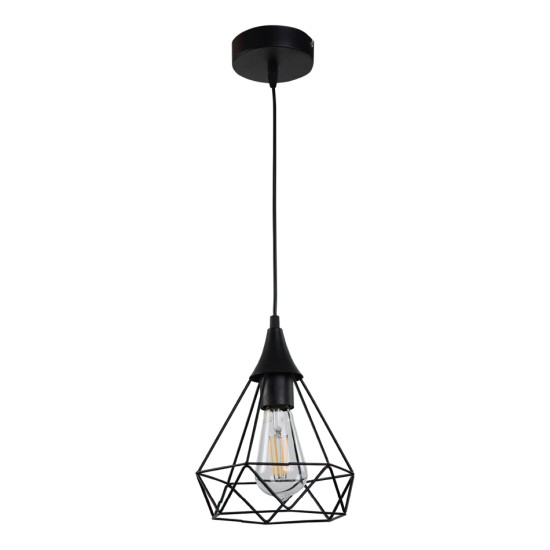 InLight Κρεμαστό φωτιστικό από μαύρο μέταλλο 1XE27 D:16cm (4024-BL) InLight Κρεμαστό φωτιστικό από μαύρο μέταλλο 1XE27 D:16cm (4024-BL)