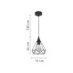 InLight Κρεμαστό φωτιστικό από μαύρο μέταλλο 1XE27 D:16cm (4024-BL) InLight Κρεμαστό φωτιστικό από μαύρο μέταλλο 1XE27 D:16cm (4024-BL)