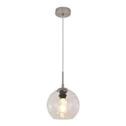 InLight Κρεμαστό φωτιστικό από διάφανο γυαλί 1XE27 D:18cm (4039-B-Transparent)