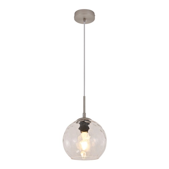 InLight Κρεμαστό φωτιστικό από διάφανο γυαλί 1XE27 D:18cm (4039-B-Transparent)