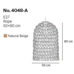 InLight Κρεμαστό Φωτιστικό από σχοινί 1xE27 D:50cm (4048-A) InLight Κρεμαστό Φωτιστικό από σχοινί 1xE27 D:50cm (4048-A)