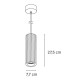 InLight Κρεμαστό Γύψινο Φωτιστικό GU10, Γκρι, D: 29,5x7,7cm (4064-Gray) InLight Κρεμαστό Γύψινο Φωτιστικό GU10, Γκρι, D: 29,5x7,7cm (4064-Gray)