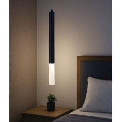 Inlight Κρεμαστό φωτιστικό LED 5W 3000K από μαύρο μέταλλο D:9X200cm (4066-Black)