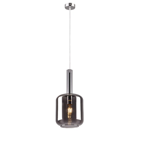 Inlight Κρεμαστό φωτιστικό από φιμέ γυαλί 1XE27 D:18x36cm (4081)