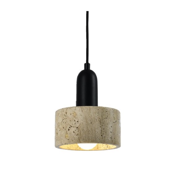 InLight Κρεμαστό φωτιστικό γκρι από travertine marble 1XΕ27 D:15 x 20cm (4086)
