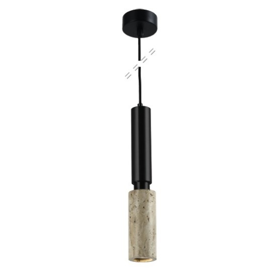 InLight Κρεμαστό φωτιστικό γκρι από travertine marble 1XGU10 D:7,5 x 35cm (4088)