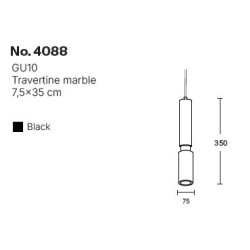 InLight Κρεμαστό φωτιστικό γκρι από travertine marble 1XGU10 D:7,5 x 35cm (4088) InLight Κρεμαστό φωτιστικό γκρι από travertine marble 1XGU10 D:7,5 x 35cm (4088)
