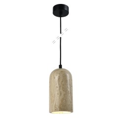 InLight Κρεμαστό φωτιστικό γκρι από travertine marble 1XΕ27 D:10 x 19cm (4089)