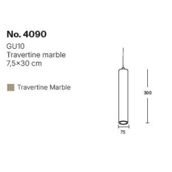 InLight Κρεμαστό φωτιστικό γκρι από travertine marble 1XGU10 D:7,5 x 30cm (4090) InLight Κρεμαστό φωτιστικό γκρι από travertine marble 1XGU10 D:7,5 x 30cm (4090)