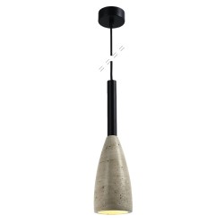 InLight Κρεμαστό φωτιστικό γκρι από travertine marble 1XΕ27 D:10 x 35cm (4091)