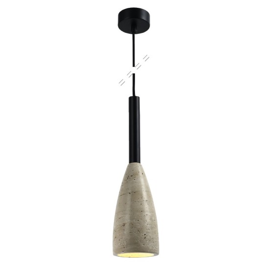 InLight Κρεμαστό φωτιστικό γκρι από travertine marble 1XΕ27 D:10 x 35cm (4091)