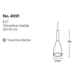 InLight Κρεμαστό φωτιστικό γκρι από travertine marble 1XΕ27 D:10 x 35cm (4091) InLight Κρεμαστό φωτιστικό γκρι από travertine marble 1XΕ27 D:10 x 35cm (4091)