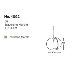 InLight Κρεμαστό φωτιστικό γκρι από travertine marble 1XG9 D:13 x 14cm (4092) InLight Κρεμαστό φωτιστικό γκρι από travertine marble 1XG9 D:13 x 14cm (4092)