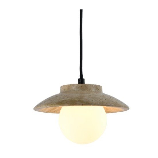 InLight Κρεμαστό φωτιστικό γκρι από travertine marble 1XG9 D:20 x 12.5cm (4093) InLight Κρεμαστό φωτιστικό γκρι από travertine marble 1XG9 D:20 x 12.5cm (4093)