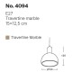 InLight Κρεμαστό φωτιστικό γκρι από travertine marble 1XΕ27 D:15 x 12.5cm (4094)