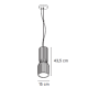 Inlight Κρεμαστό Γύψινο Φωτιστικό E27, Λευκό D:15x43,5cm(4101-White)