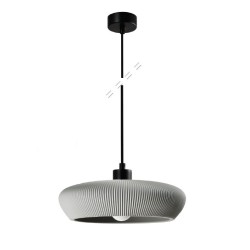 Inlight Κρεμαστό Γύψινο Φωτιστικό E27, Γκρι, D:30x8,5cm(4102-B-Gray)