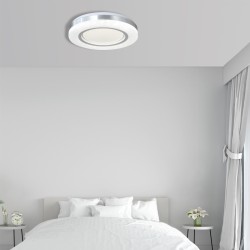 InLight Πλαφονιέρα οροφής LED 36W 3CCT (by tuya) από λευκό και ασημί ακρυλικό D:50cm (42016-Α) InLight Πλαφονιέρα οροφής LED 36W 3CCT (by tuya) από λευκό και ασημί ακρυλικό D:50cm (42016-Α)