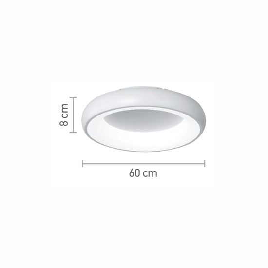 InLight Πλαφονιέρα οροφής LED 36W 3CCT από χρυσαφί και λευκό ακρυλικό D:60cm (42021-A-Golden) InLight Πλαφονιέρα οροφής LED 36W 3CCT από χρυσαφί και λευκό ακρυλικό D:60cm (42021-A-Golden)