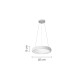 InLight Κρεμαστό φωτιστικό led 24W 3CCT από λευκό ακρυλικό D:40cm (42023-B-White)