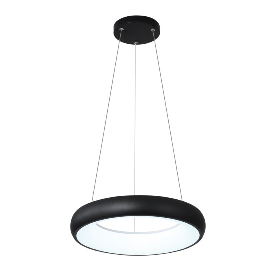 InLight Κρεμαστό φωτιστικό LED 36W 3CCT από μαύρο και λευκό ακρυλικό D:60cm (42023-Α-Black) InLight Κρεμαστό φωτιστικό LED 36W 3CCT από μαύρο και λευκό ακρυλικό D:60cm (42023-Α-Black)