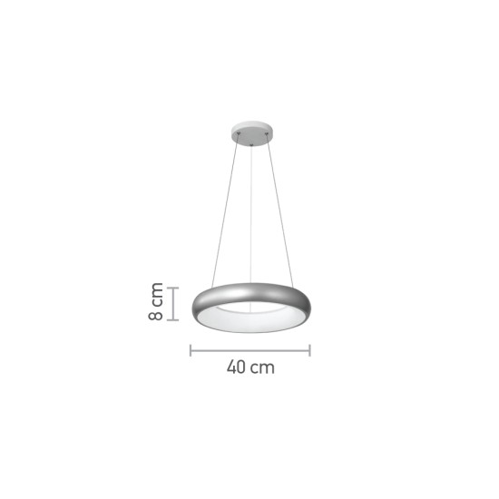 InLight Κρεμαστό φωτιστικό LED 24W 3CCT από χρυσαφί και λευκό ακρυλικό D:40cm (42024-B-Golden) InLight Κρεμαστό φωτιστικό LED 24W 3CCT από χρυσαφί και λευκό ακρυλικό D:40cm (42024-B-Golden)